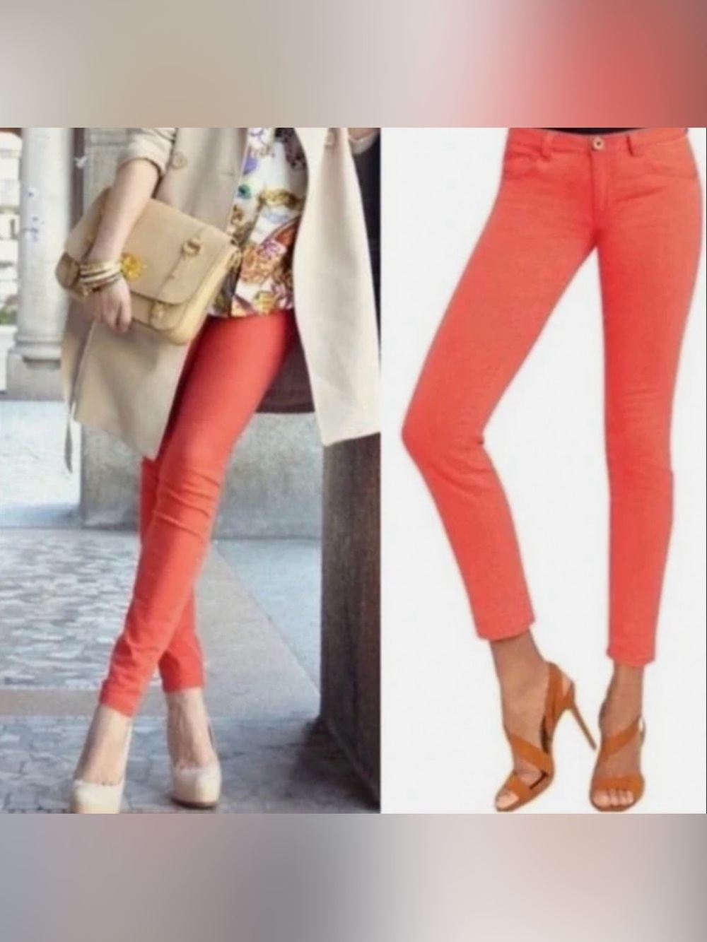 Cabi Coral Color Skinny Jeans, Sz. 6 Classic 5 Pocket Style